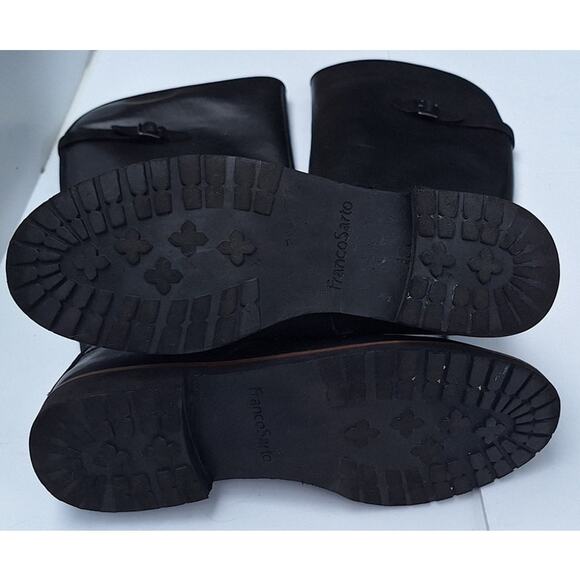 Franco Sarto CUTLER Knee High Riding Boot Tall Equestrian Black Leather Size 8 - Picture 5 of 12